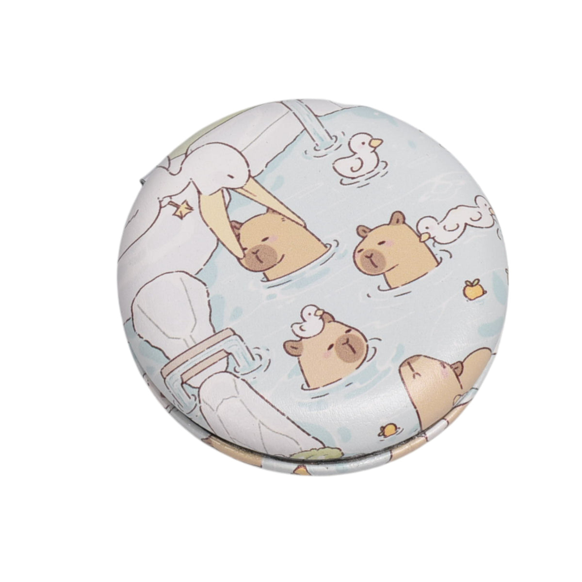 espejo redondo cartera capybara dim:7x7