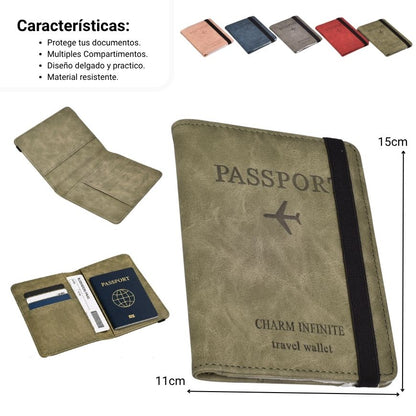 PORTAPASAPORTE SINTETICO DIM:15X11CM