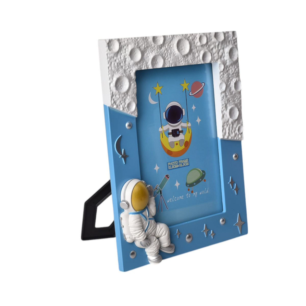 portaretrato forma astronauta plastico dim:24x19x2