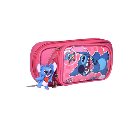 CARTUCHERA STICH CON LLAVERO POLIESTER DIM:21X10X5