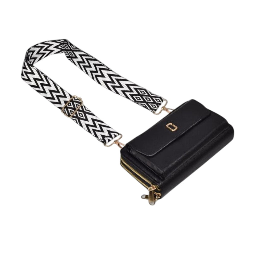 bolso para dama sintetico con monedero dim: 19x11x7