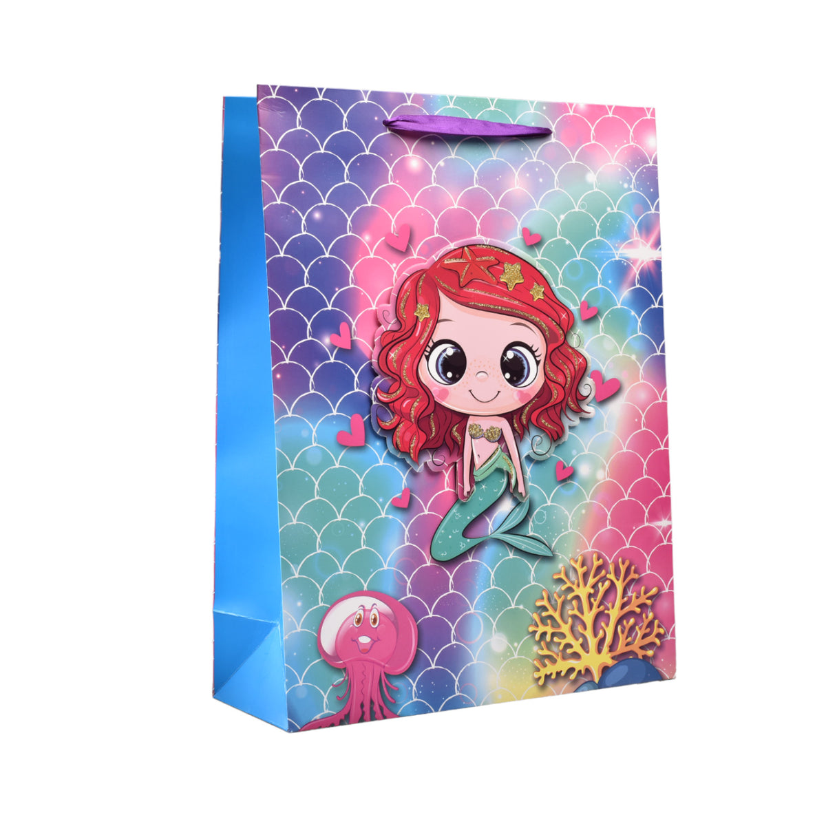 bolsa regalo en papel sirena tamaño grande