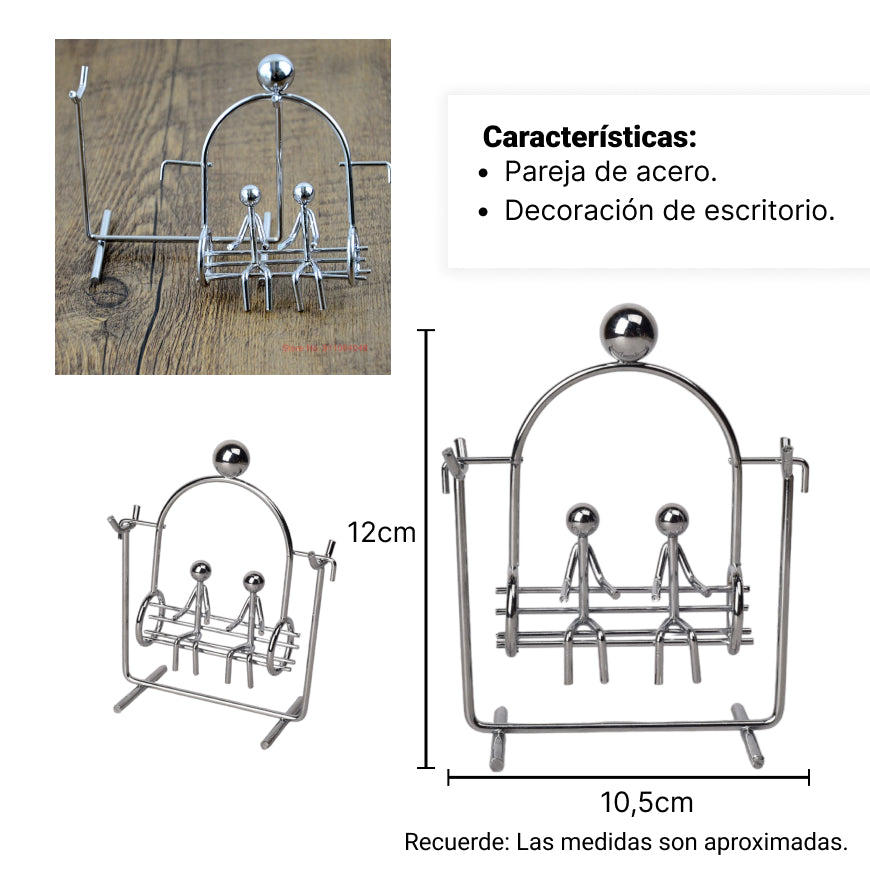 adorno de escritorio pareja metal