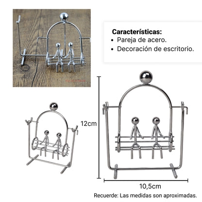 ADORNO DE ESCRITORIO PAREJA METAL