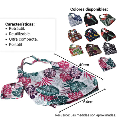 BOLSA COMPRAS PORTATIL REUTILIZABLE POLIESTER