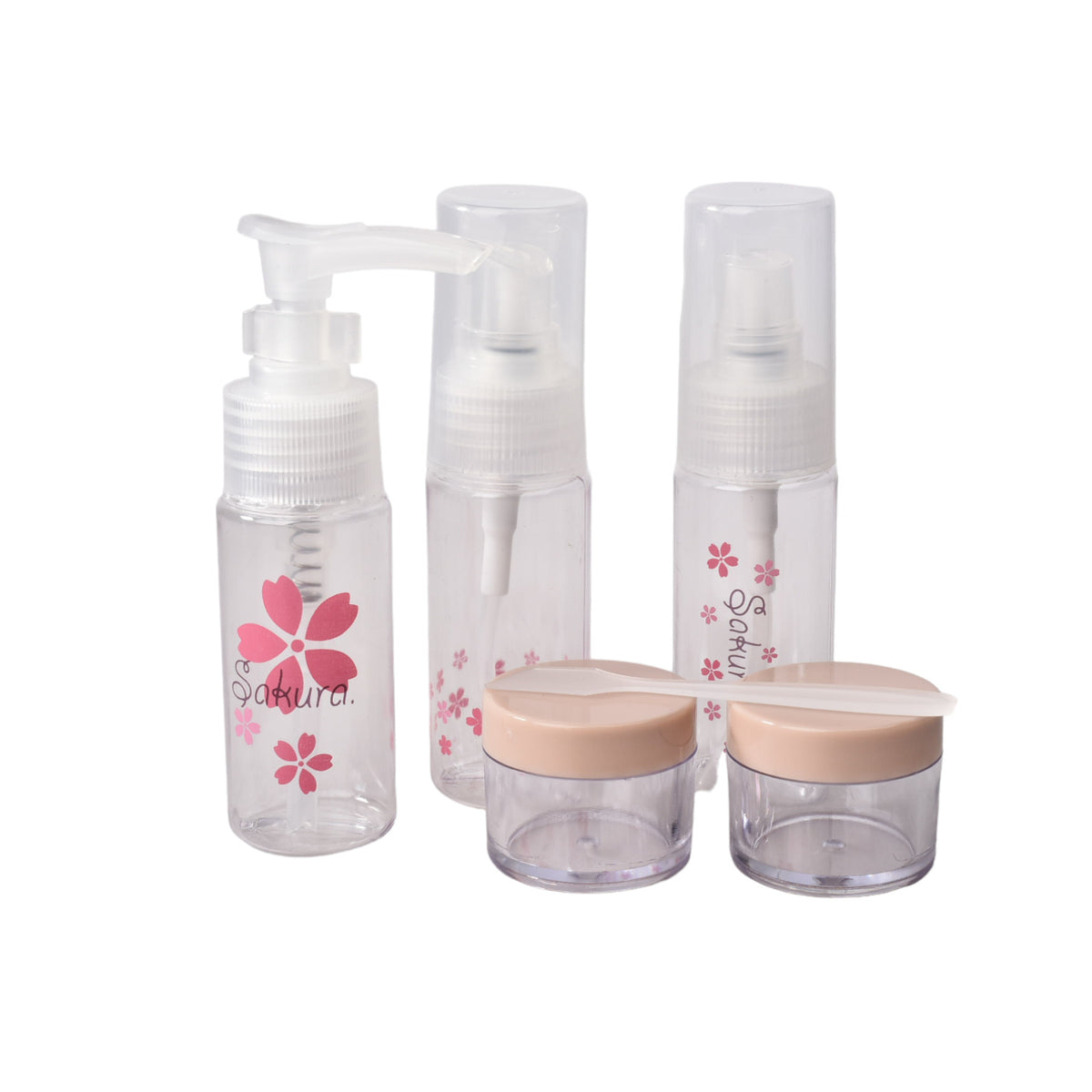 kit 5 envases recargables viajero plastico 35ml