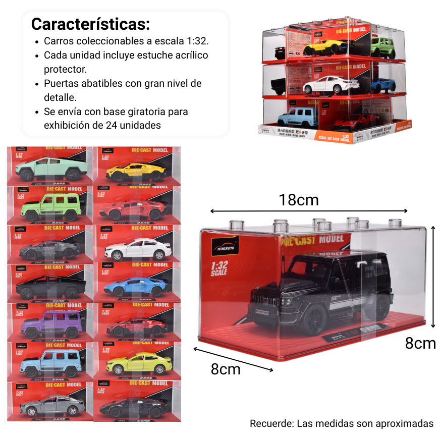 carro de coleccion con estuche acrilico escala 1:32
