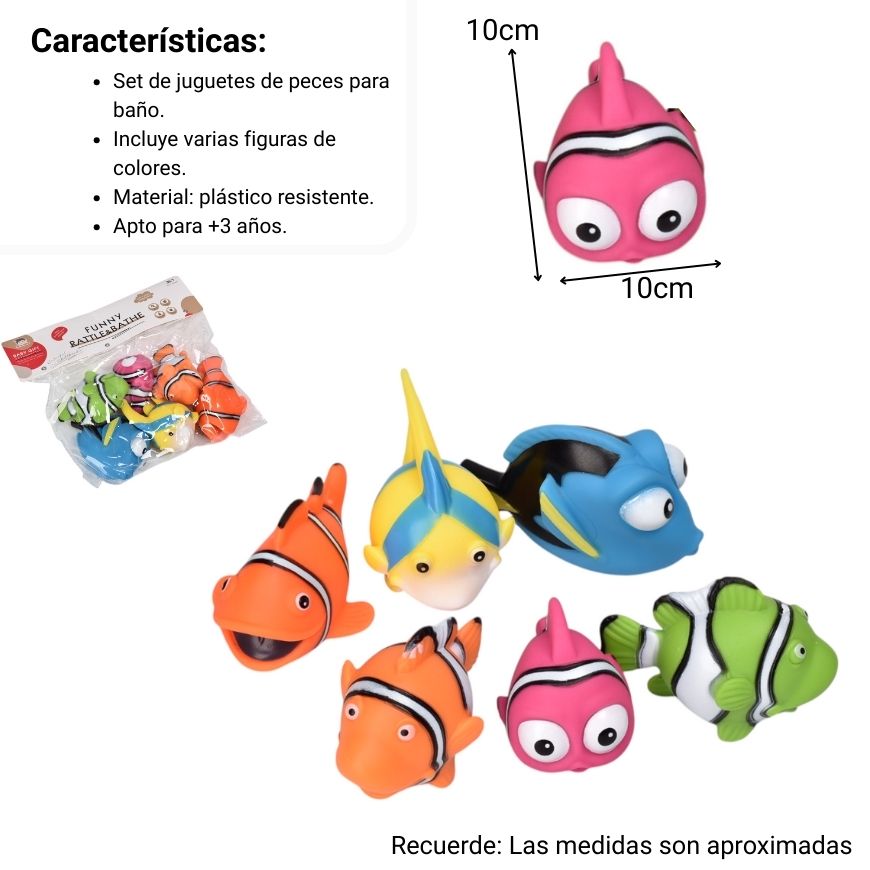 juguete set x 6und chillon para niños dim:26x21x6