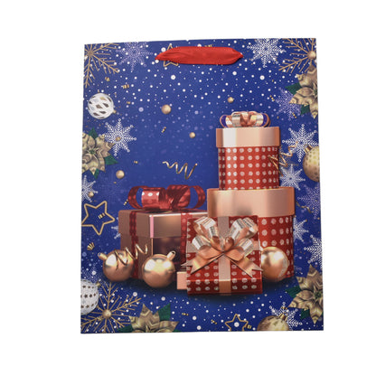 BOLSA REGALO EN PAPEL NAVIDAD TAMAÑO MEDIANO 32X26CM
