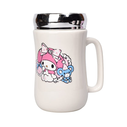 MUG POCILLO CERAMICA CON TAPA ESPEJO PERSONAJE 460ML DIM:14X7