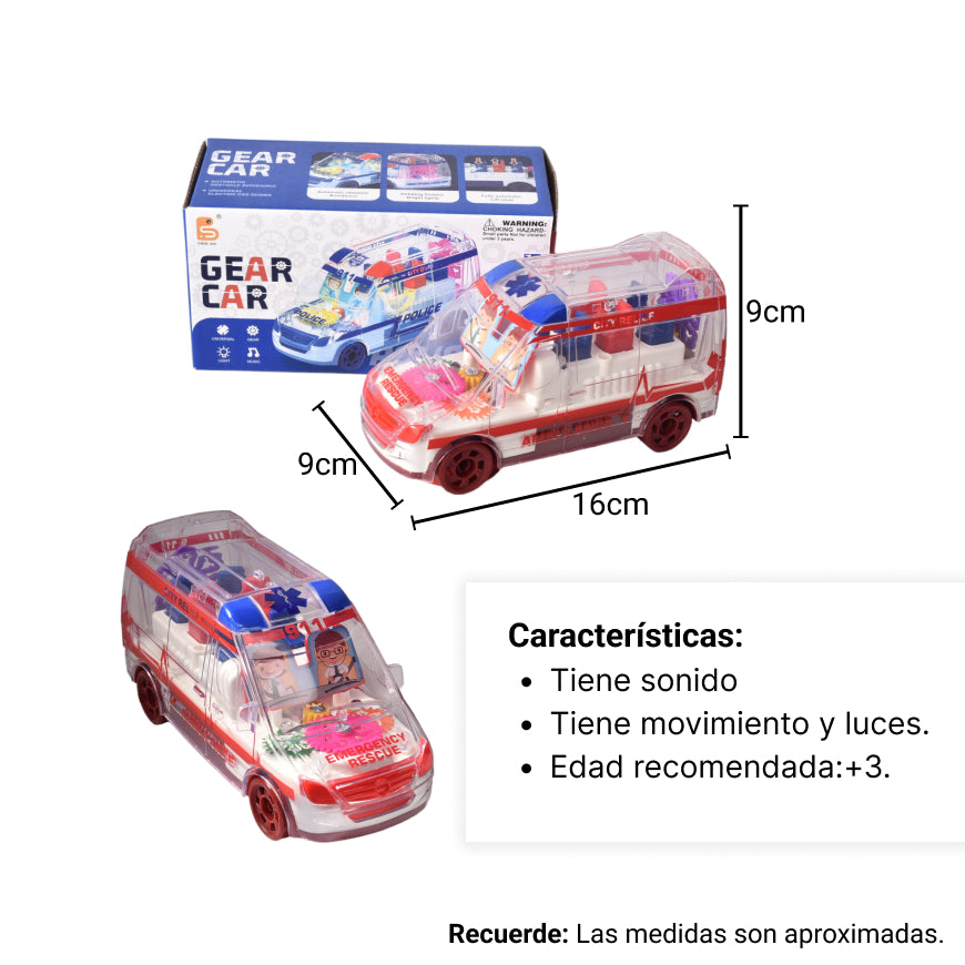 ambulancia para niños con luces y sonido
