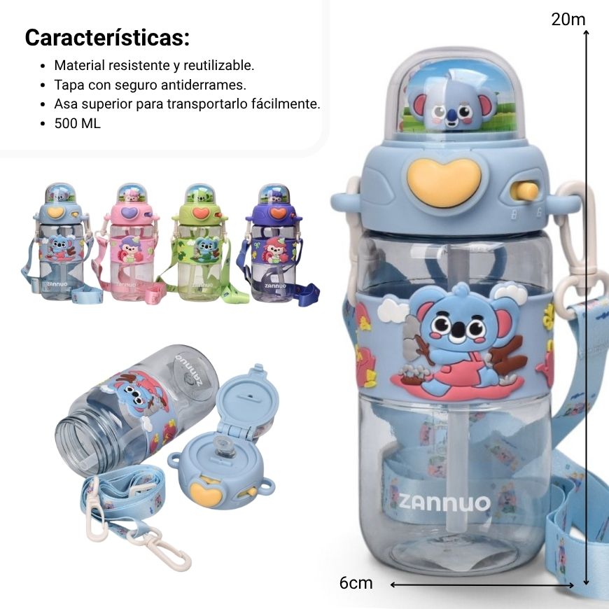 botella de agua plastico 500ml