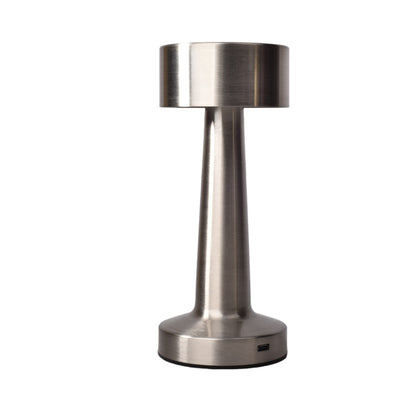 LAMPARA DE ACERO RECARGABLE CON CABLE USB DORADO Y PLATEADO