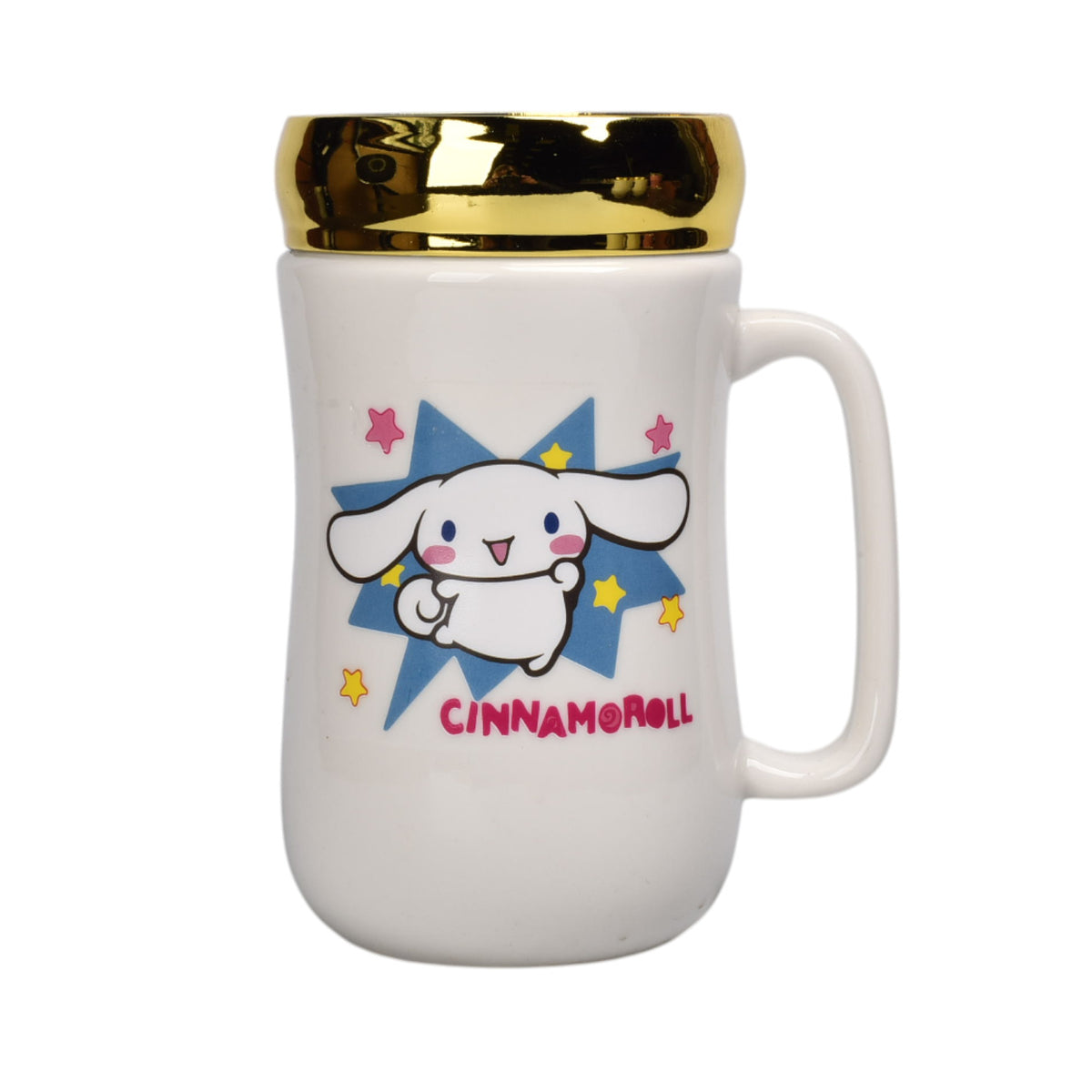 mug pocillo ceramica con tapa espejo personaje 400ml dim:7x7x13