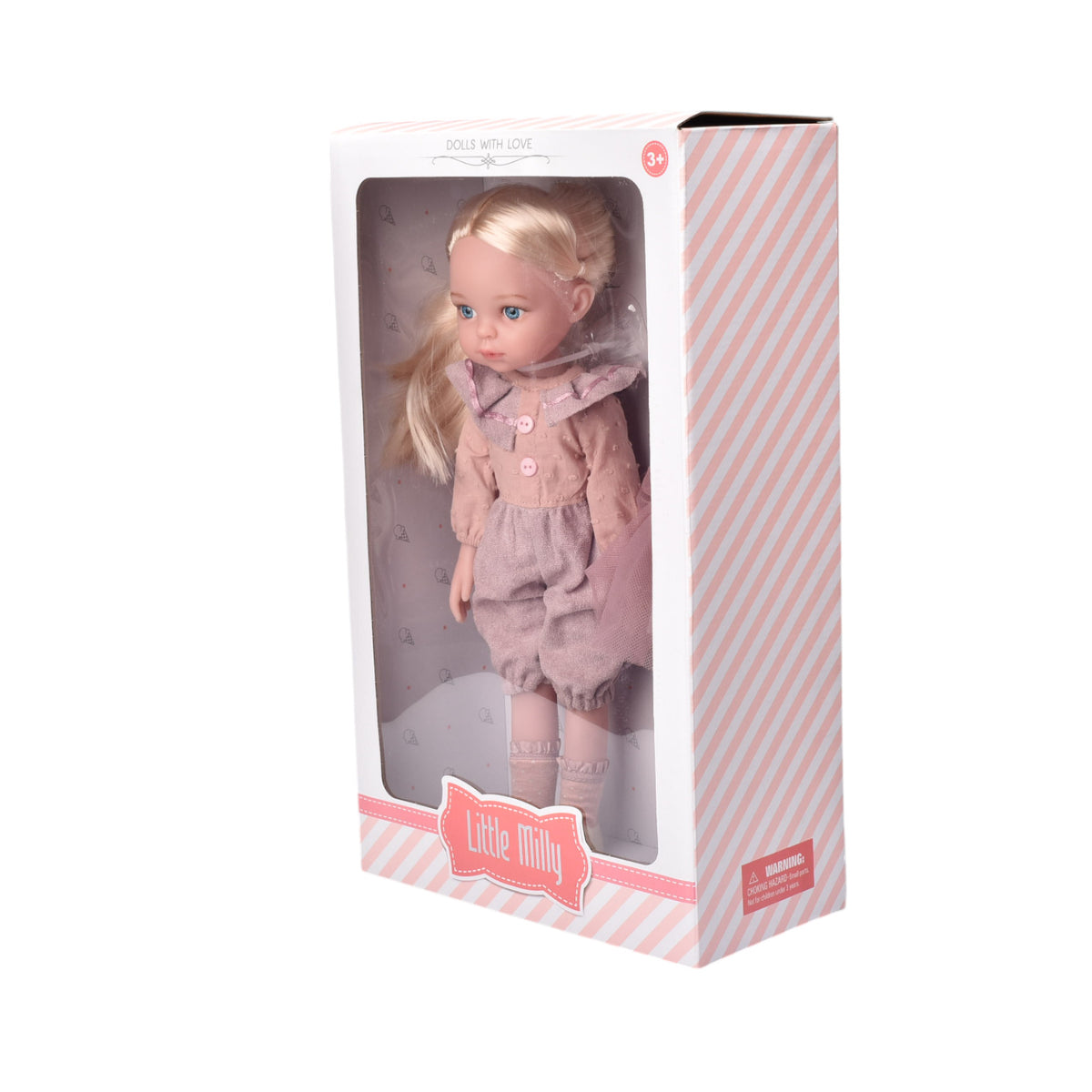 juguete muñeca de caucho con accesorios dim:22x10x36