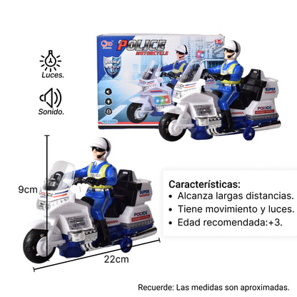 MOTO PARA NIÑOS POLICIA CON LUCES Y  SONIDO
