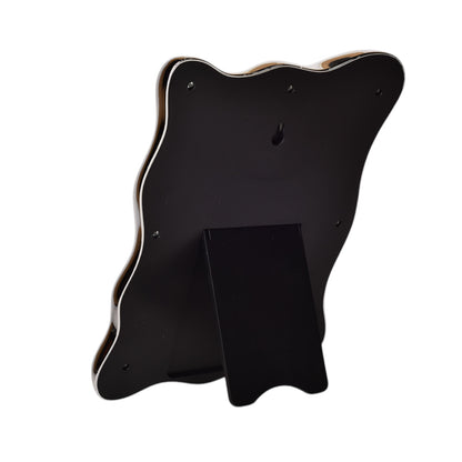 ESPEJO VIDRIO PLASTICO ORO ROSA-PLATEADO DISEÑO ELEGANTE