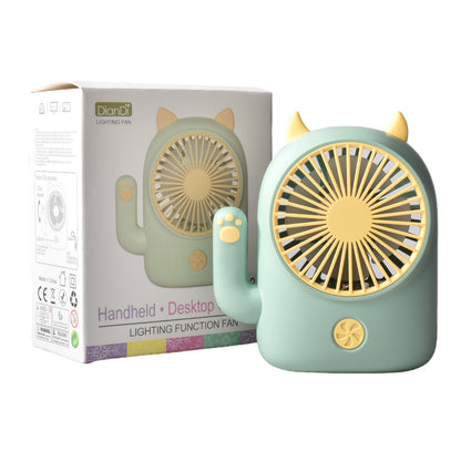 VENTILADOR FORMA DE GATO RECARGABLE PLASTICO CON CABLE USB