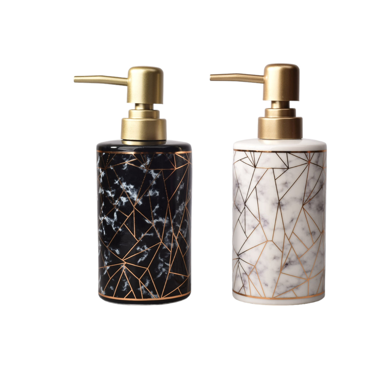 dispensador para jabon liquido ceramica negro y blanco