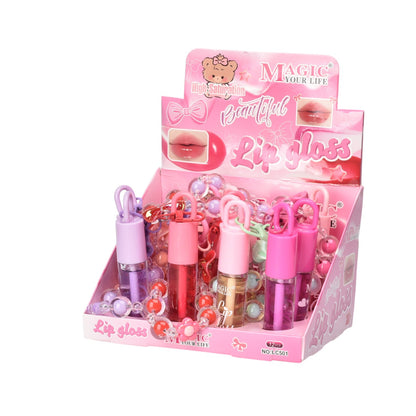 LLAVERO CON BRILLO PLASTICO DIM:10X2