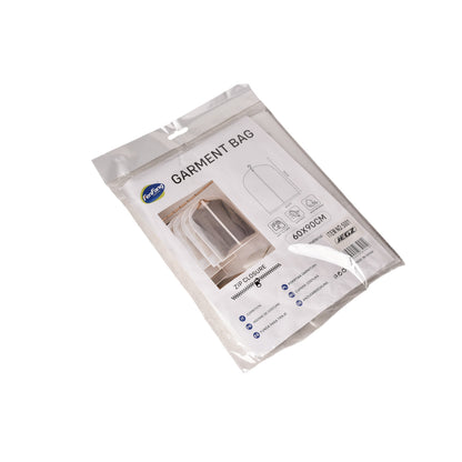 FUNDA ANTIPOLVO PARA COLGAR ROPA PLASTICA BLANCA DIM:31X22