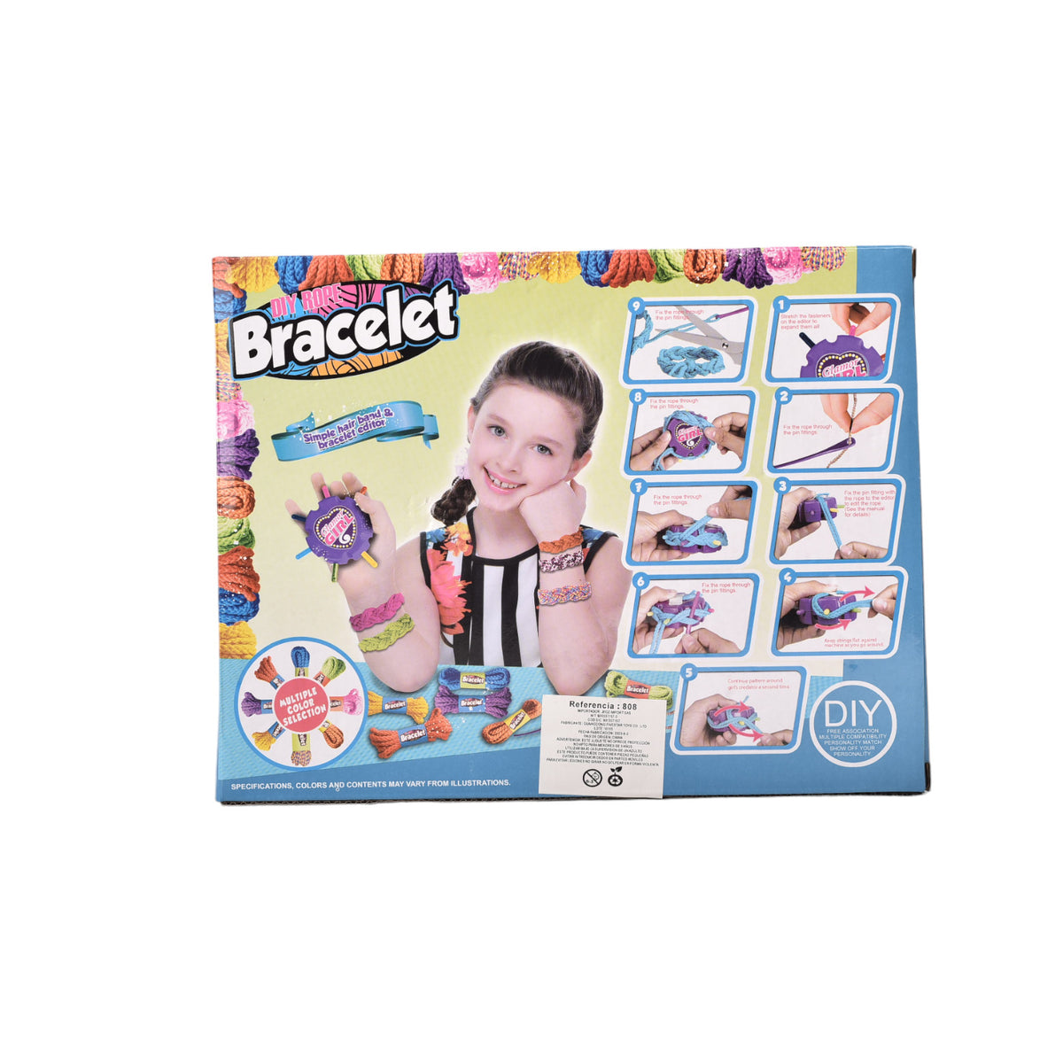 kit para hacer pulseras manillas juguete niñas dim: 22x28x5