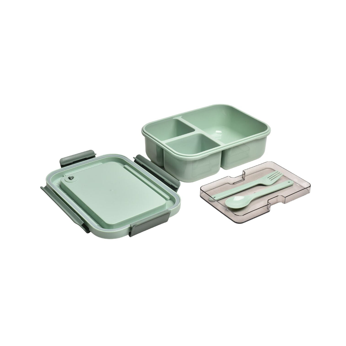 portacomida grande plastico con cubiertos