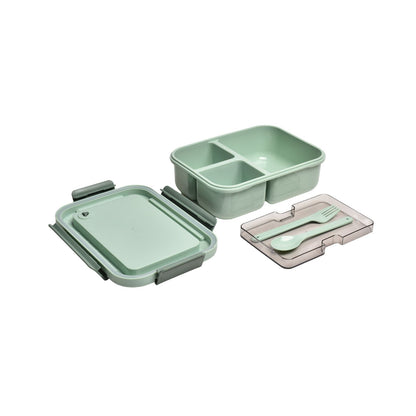 PORTACOMIDA GRANDE PLASTICO CON CUBIERTOS