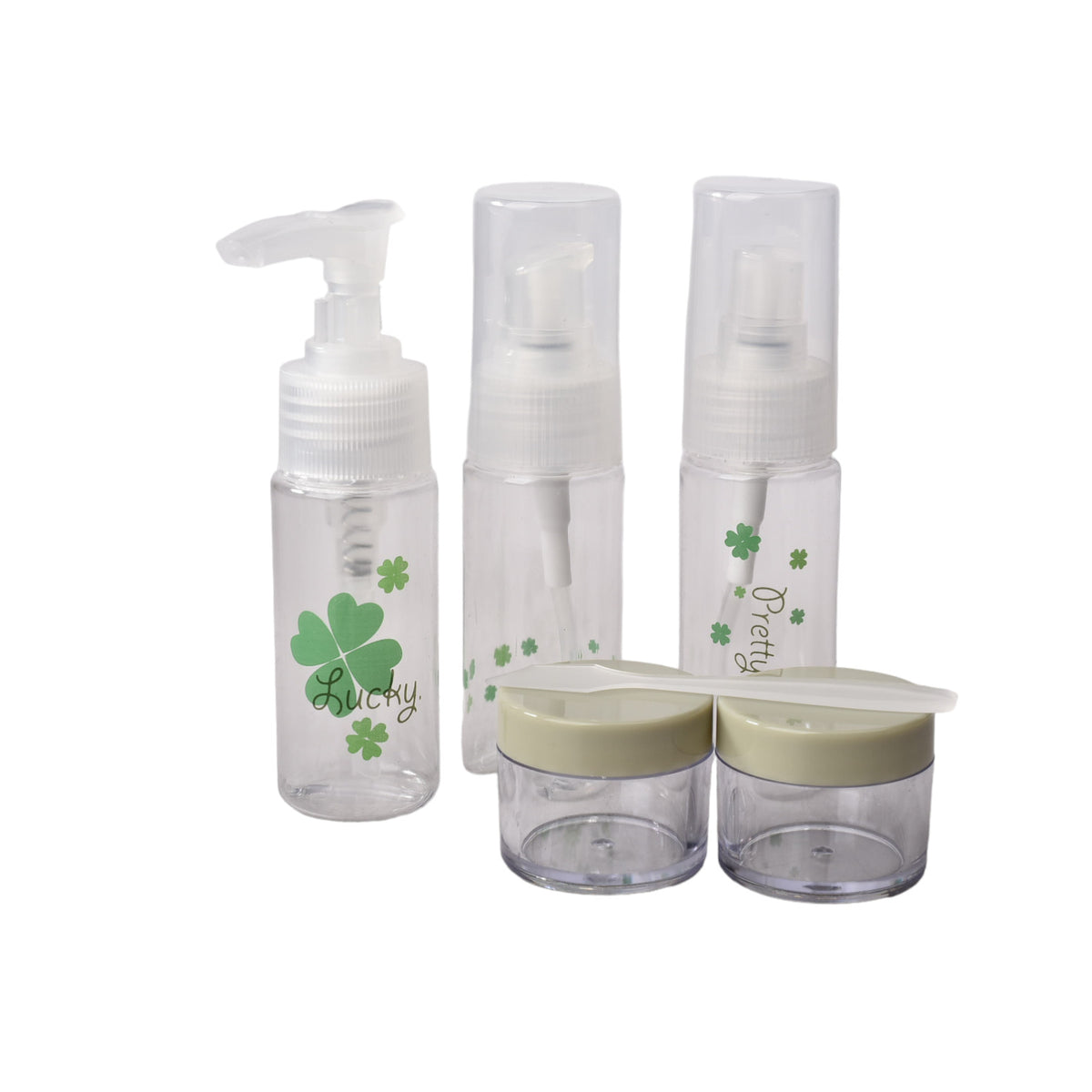 kit 5 envases recargables viajero plastico 35ml