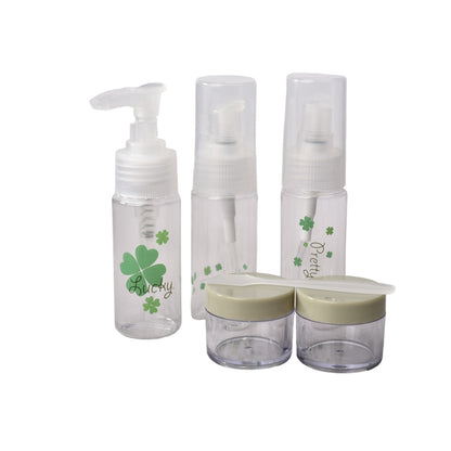 KIT 5 ENVASES RECARGABLES VIAJERO PLASTICO 35ML