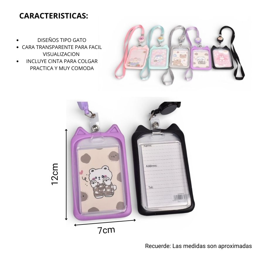 portacarnet plastico dim: 6x11
