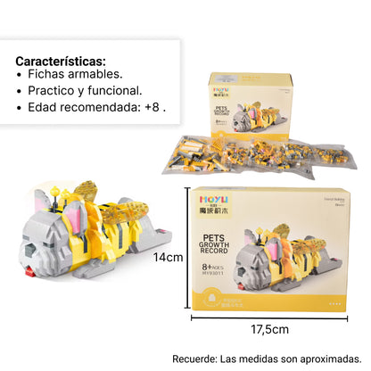 JUGUETE MINI BLOQUES FICHAS LADRILLOS DE ARMAR FORMA DE PERR