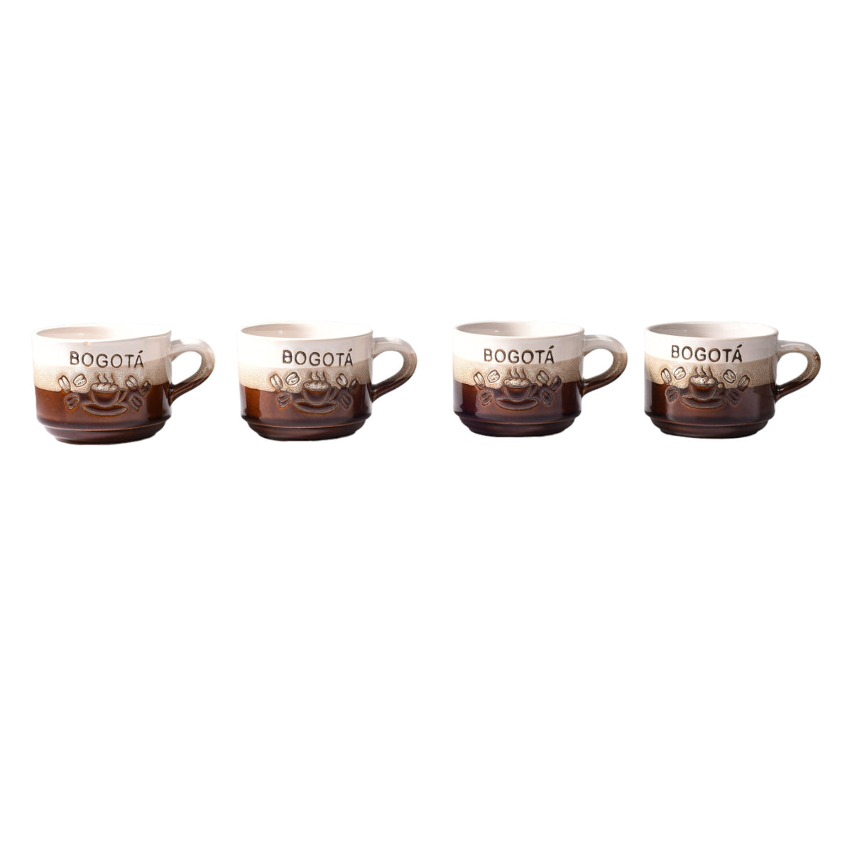 set 4pcs pocillos con base ceramica mediano