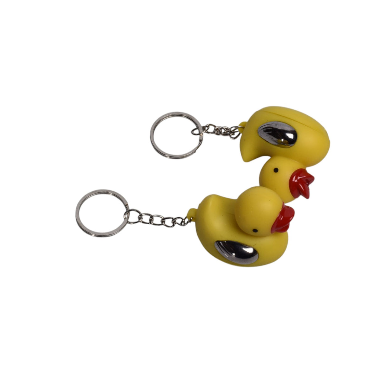 llavero broma shok forma pato plastico+metal dim:4x4