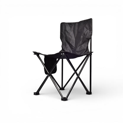 SILLA METAL POLIESTER DESPLEGABLE NEGRA DIM:39X39X65