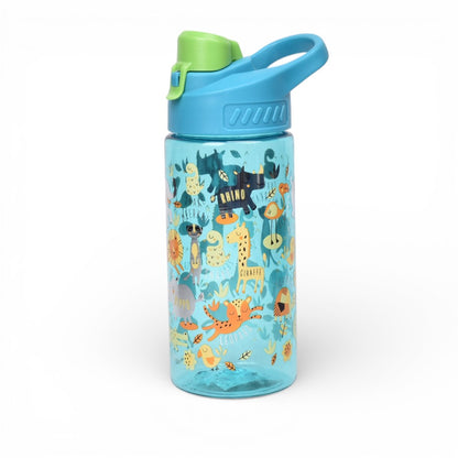BOTELLA DE AGUA  INFANTIL PLASTICO 480ML DIM:6X6X19