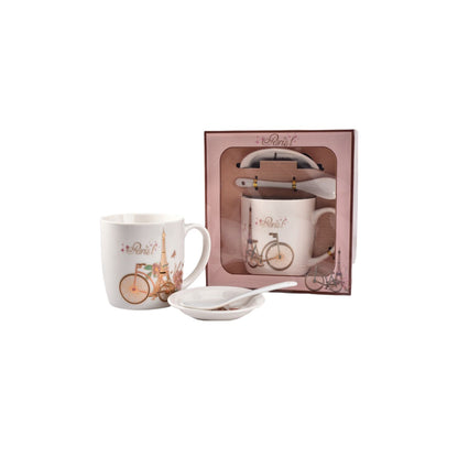 POCILLO CON CUCHARA MUG CERAMICA