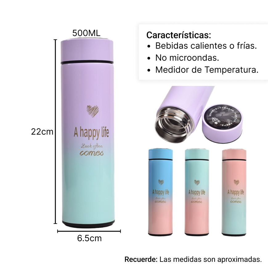 termo con medidor de temperatura 500ml