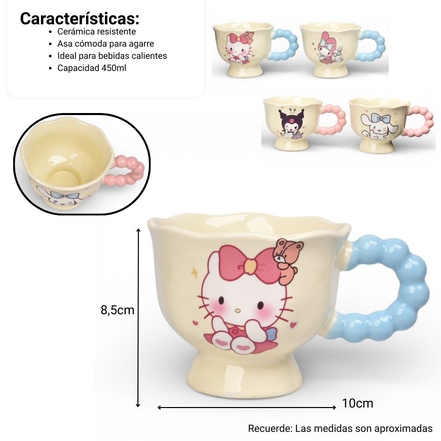 mug pocillo ceramica personaje 450ml dim:10x10x8
