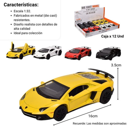 CARRO COLECCION DEPORTIVO METALICO ESCALA 1/32