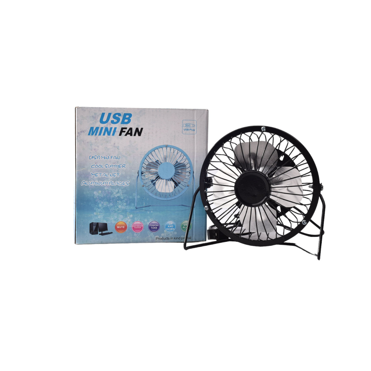 ventilador recargable con usb dim:13x13x6cm