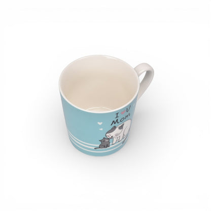 MUG POCILLO CERAMICA GATO 300ML DIM:8X8X9