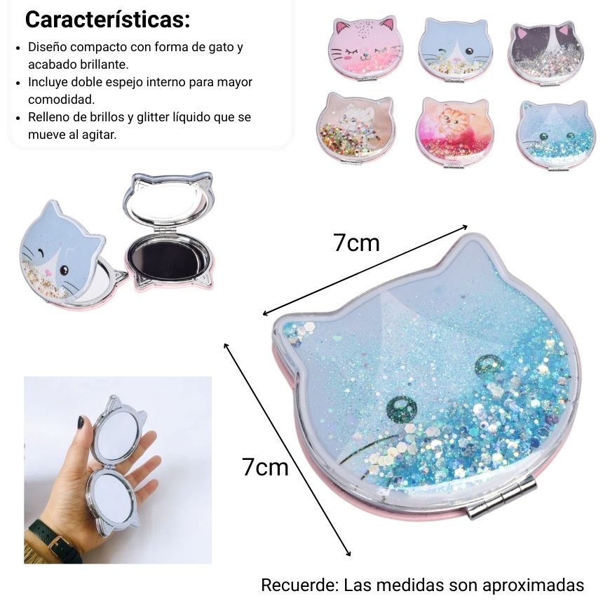 espejo forma de gato dim:7x6