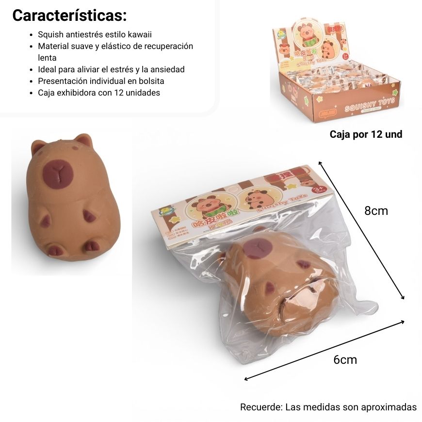 squishy anti estrés capybara