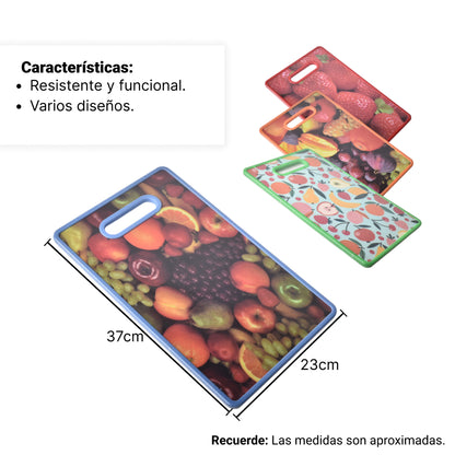 TABLA PICAR PLASTICO COCINA DIM:37X23CM
