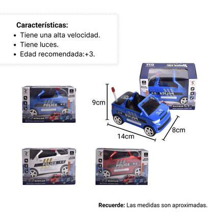 CARRO PARA NIÑO SONIDO LUCES Y MOVIMIENTO DIM: 13x8x8
