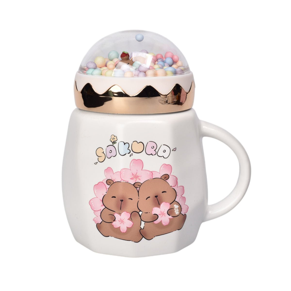 mug pocillo ceramica diseño capybara 420ml dim:8x8x11