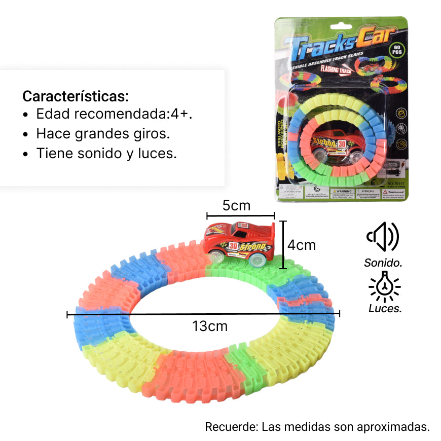 juguete pista fichas plasticas