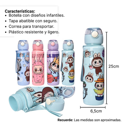 BOTELLA DE AGUA 700ML PERSONAJE DIM:6X6X25