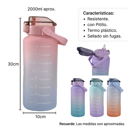 BOTILO DE AGUA MOTIVACIONAL 2000ML